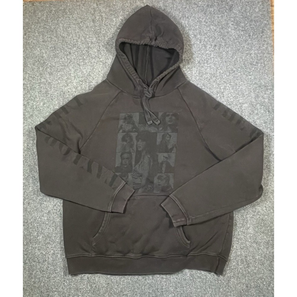 Taylor Swift Eras Tour Hoodie Large Black on Black Pullover Official Tour Merch